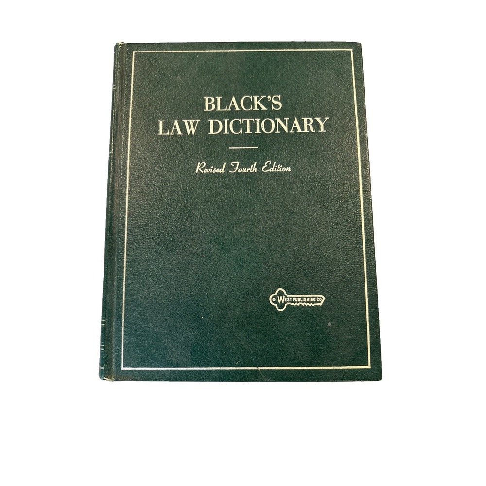 Blacks Law Dictionary Revised 4th Edition 1968 Vintage Legal Book Hardcover HC